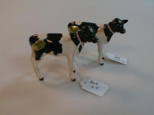 A Beswick figure, No 1249c, a Friesian calf, gloss, paper label;