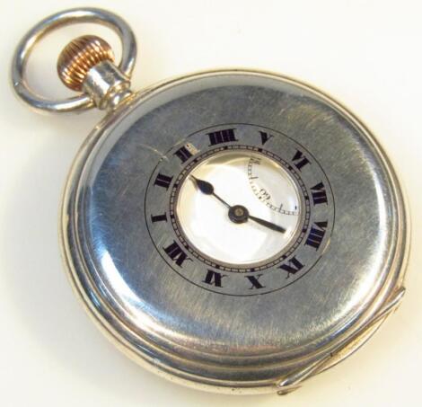 A George V silver half hunter pocket watch