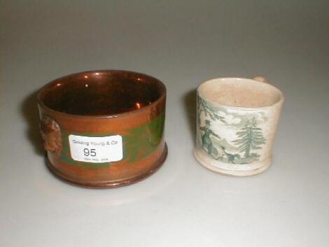 An 19thC pottery small mug