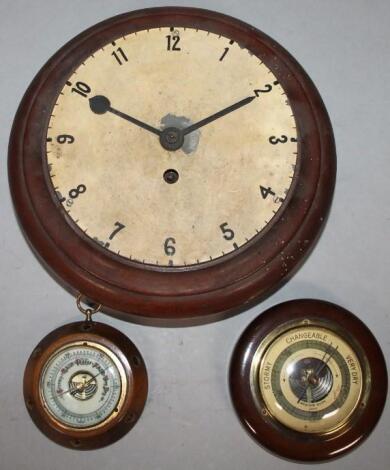 An early 20thC mahogany wall clock