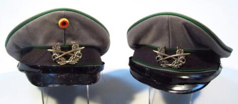 Two German officer's caps