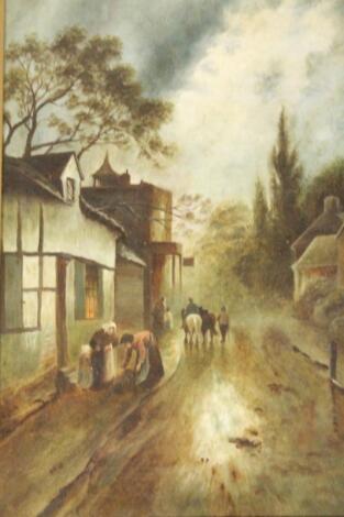 19thC School. Village scene