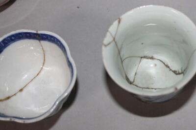 Various 18thC Chinese blue and white teaware - 2