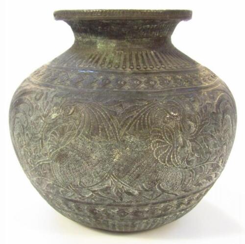 A 19thC metal vase