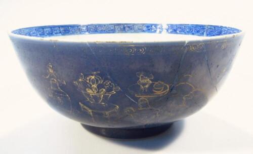 An early 19thC Chinese porcelain blue and white bowl