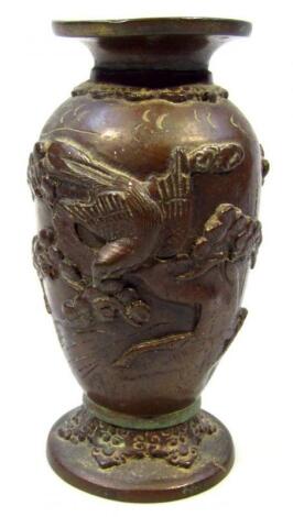 A 19thC Japanese bronze vase