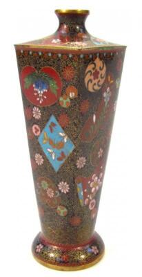 An early 20thC Japanese cloisonne enamel vase