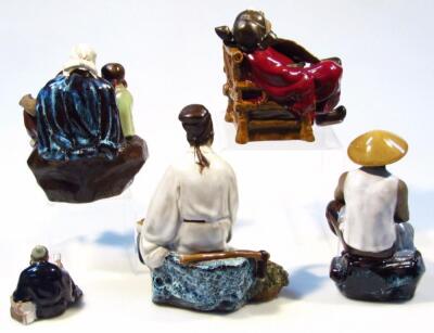 Five various Chinese pottery figures - 2