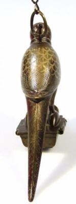 A 20thC base metal oil lamp - 4