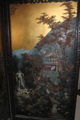 A Chinese hardwood two fold dividing screen - 3