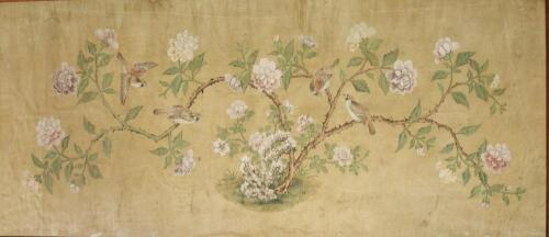 A 19thC Chinese silk panel