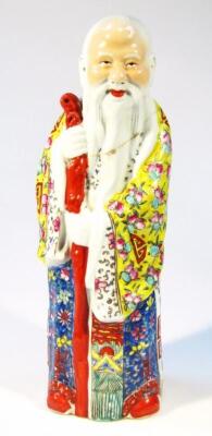 A 20thC Chinese porcelain famille jaune figure