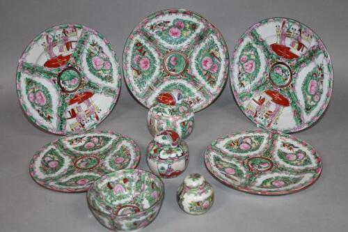 Various Cantonese semi porcelain