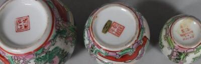 Various Cantonese semi porcelain - 6