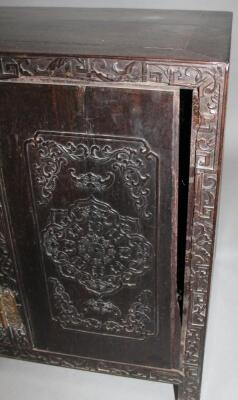 A Chinese hardwood marriage chest - 2