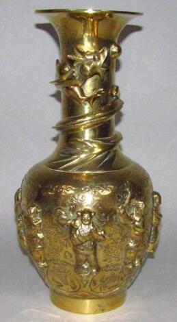 A Chinese late Qing period Hungzhi style vase