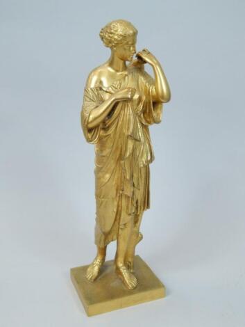 A 19thC Continental gilt bronze figure