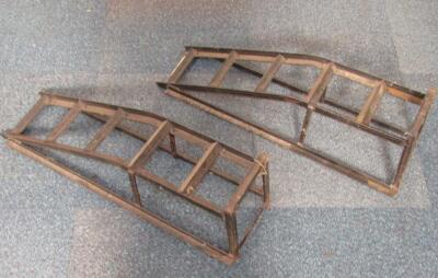 A pair of car ramps.