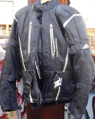 A Hein Gericke motorcycle jacket and matching trousers