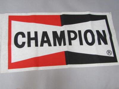 Champion fibre advertising bunting. - 2