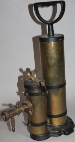 A 20thC brass water pump