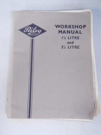 A Riley Workshop manual 1.5 litre and 2.5 litre