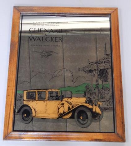 A Chenard & Walcker advertising mirror