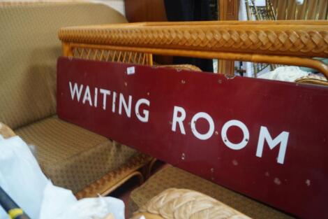 A British Rail enamel Waiting Room sign