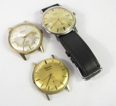 A Roamer gentleman's yellow metal cased Premier wristwatch