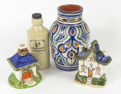 A 19thC Staffordshire Cottage pastille burner