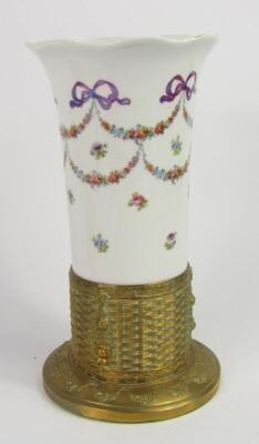 A Continental porcelain vase