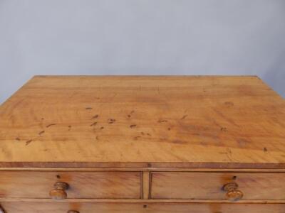 A Victorian satin birch chest of drawers - 2