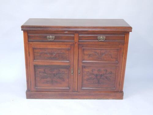 A Victorian walnut sideboard