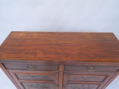 A Victorian walnut sideboard - 3