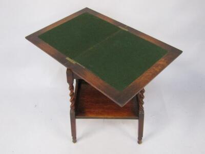 A 1920's oak card table - 3