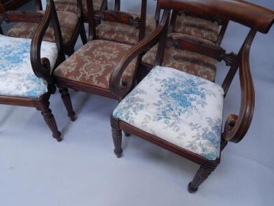 A set of eight William IV mahogany dining chairs - 2