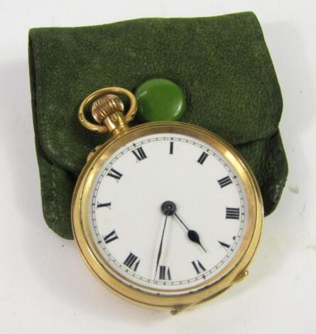 A lady's 18ct gold cased pocket watch