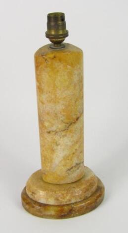 A yellow marble table lamp