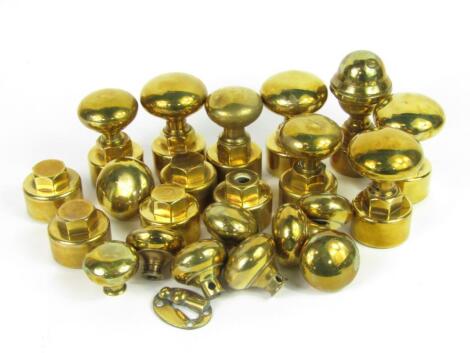 Brass door knobs and screw nuts