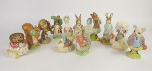 Twelve Royal Albert Beatrix Pottery figures