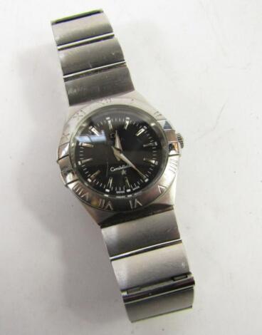 An Omega lady's Stainless Steel cased Constellation wristwatch