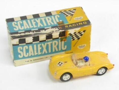 A Scalextric Porsche MM C61 racing car.