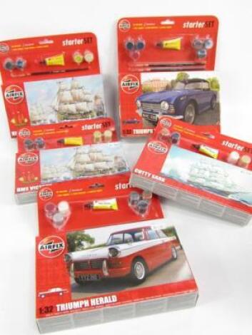 *Five Airfix model starter kits