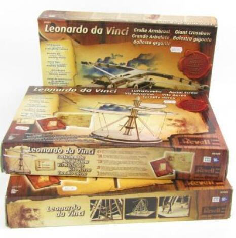 *Three Revell Leonardo da Vinci kits