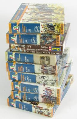 *Eight Italeri model kits