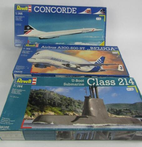 *Three Revell model kits