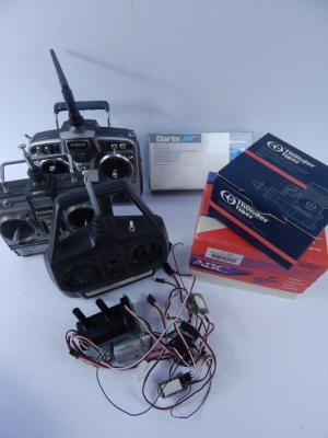 A collection of radio control operating handsets