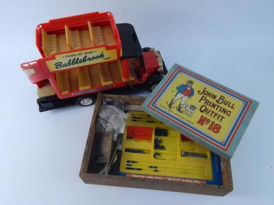 Modern and earlier toys including Sylvanian Families Advertising Motorbus