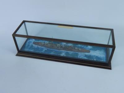 A scale model of the leander light cruiser HMS Ajax