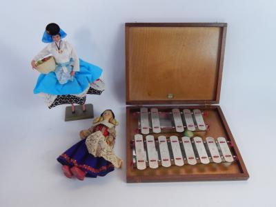 A collection of Tourist Ware dolls